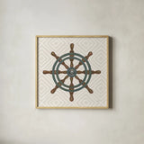 A Day at Sea IV by James Wiens. Shown in a natural wood glass frame for a timeless modern aesthetic. Available as an archival giclee rolled canvas, fine art paper, or poster print. SKU 46483a.