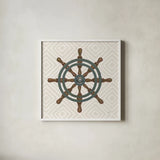 A Day at Sea IV by James Wiens. Shown in a crisp white glass frame for a clean and minimalist style. Available as an archival giclee rolled canvas, fine art paper, or poster print. SKU 46483a.