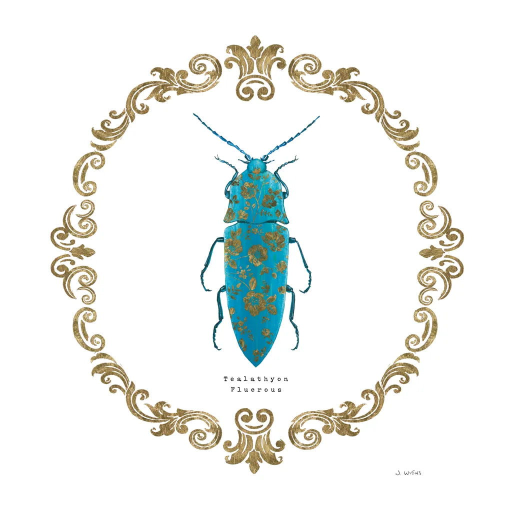 Adorning Coleoptera VIII Sq by James Wiens. SKU 38564a. Archival Giclee Fine art print for wall decor.