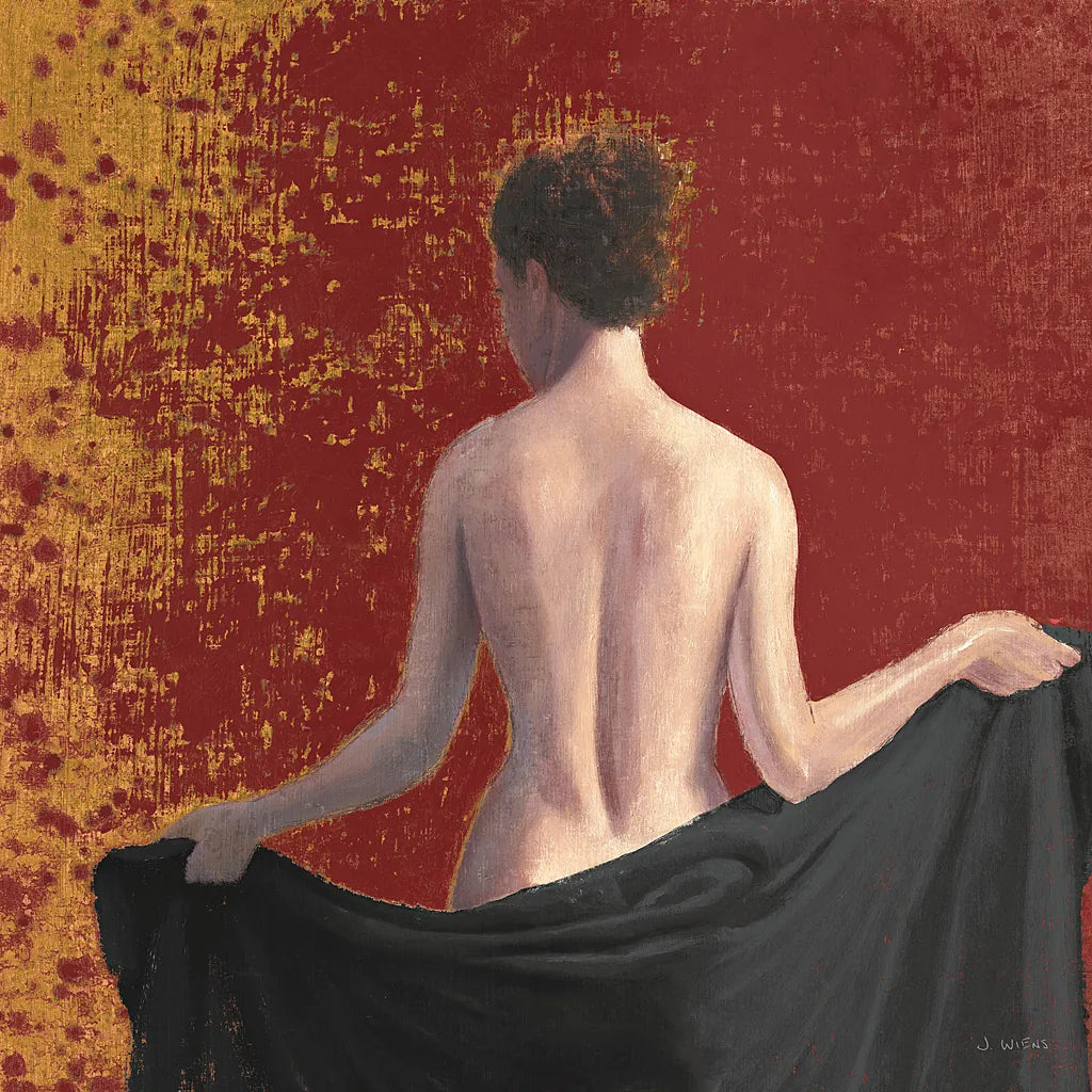 After the Bath Crop Red by James Wiens. SKU 33253a. Archival Giclee Fine art print for wall decor.