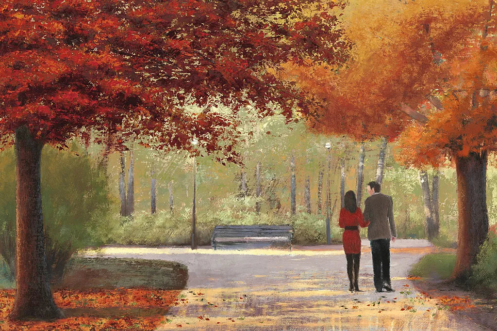 Autumn Stroll by James Wiens. SKU 33149i. Archival Giclee Fine art print for wall decor.