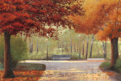 Autumn Stroll no People by James Wiens. SKU 12793i. Archival Giclee Fine art print for wall decor.