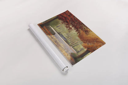 Autumn Stroll no People by James Wiens. shown as a rolled paper print. Available as archival giclee rolled canvas, fine art paper, or poster print. SKU 12793i.