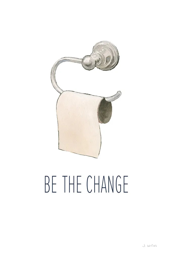 Be the Change Navy by James Wiens. SKU 62305h. Archival Giclee Fine art print for wall decor.