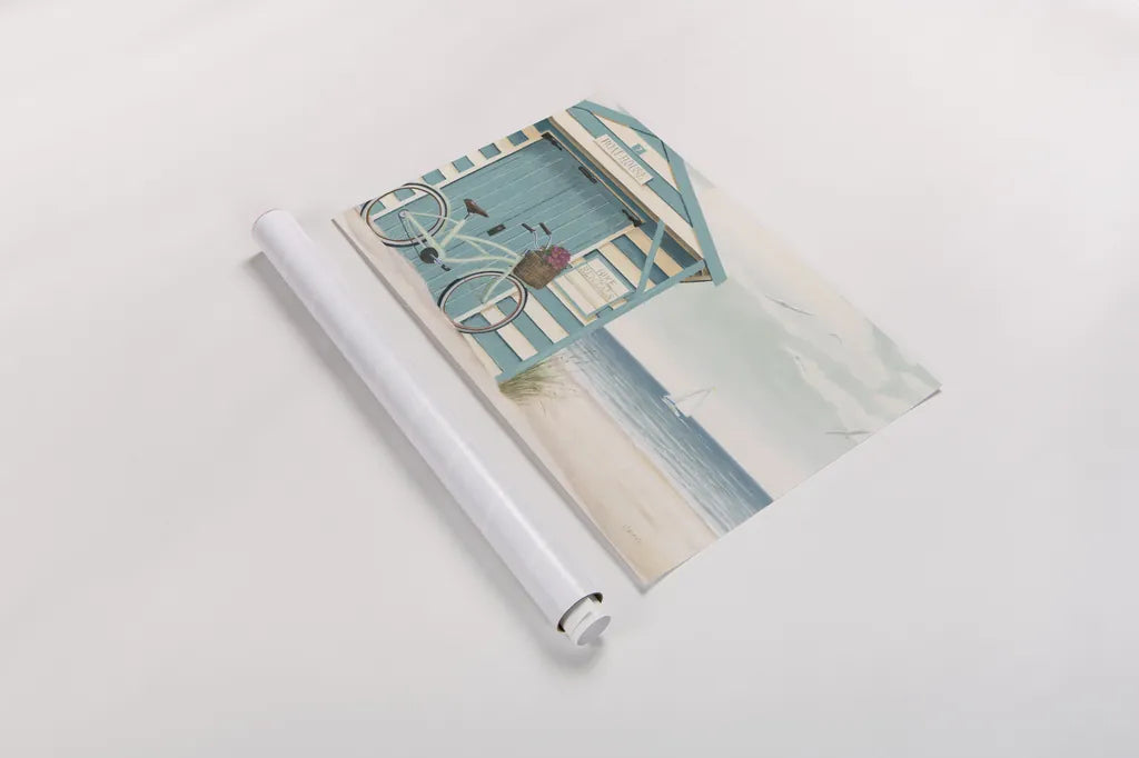 Beach Cruiser I by James Wiens. shown as a rolled paper print. Available as archival giclee rolled canvas, fine art paper, or poster print. SKU 17416i.