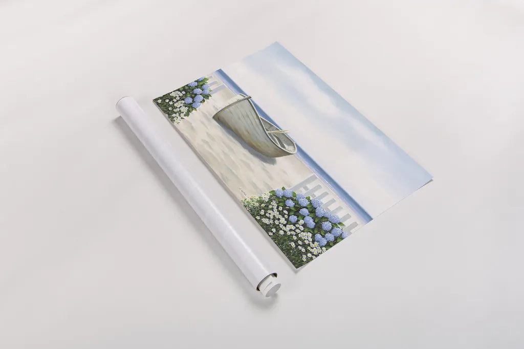 Beach Days I by James Wiens. shown as a rolled paper print. Available as archival giclee rolled canvas, fine art paper, or poster print. SKU 35904i.