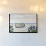 Beach Days I by James Wiens. shown as a paper print in a black flame. Available as a archival giclee rolled canvas, fine art paper, or poster print. SKU 35904i.