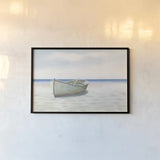 Beach Days I No Fence Flowers by James Wiens. shown as a paper print in a black flame. Available as a archival giclee rolled canvas, fine art paper, or poster print. SKU 36320i.