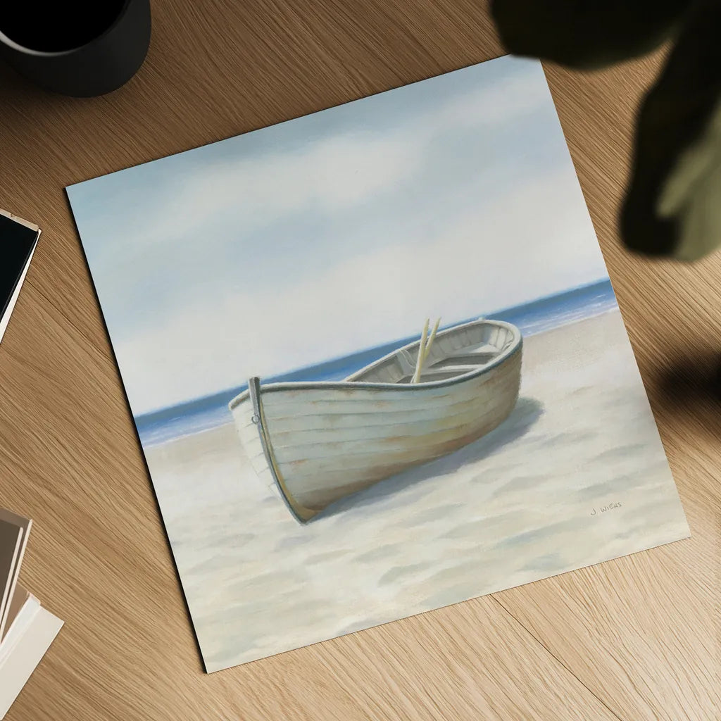 Beach Days I No Fence Flowers Crop by James Wiens. Shown as a detailed flat fine art print, highlighting archival giclee quality. Available as an archival giclee rolled canvas, fine art paper, or poster print. SKU 36320a.