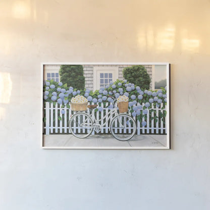 Beach Days II by James Wiens. shown as a paper print in a white frame. Available as a archival giclee rolled canvas, fine art paper, or poster print. SKU 35905i.