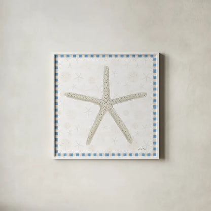 Beach Days III by James Wiens. Shown in a crisp white glass frame for a clean and minimalist style. Available as an archival giclee rolled canvas, fine art paper, or poster print. SKU 35906a.