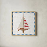 Beach Days IV by James Wiens. Shown in a natural wood glass frame for a timeless modern aesthetic. Available as an archival giclee rolled canvas, fine art paper, or poster print. SKU 35907a.