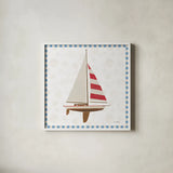 Beach Days IV by James Wiens. Shown in a crisp white glass frame for a clean and minimalist style. Available as an archival giclee rolled canvas, fine art paper, or poster print. SKU 35907a.