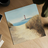 Beach Path Square by James Wiens. Shown as a detailed flat fine art print, highlighting archival giclee quality. Available as an archival giclee rolled canvas, fine art paper, or poster print. SKU 13216a.