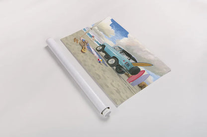 Beach Ride I by James Wiens. shown as a rolled paper print. Available as archival giclee rolled canvas, fine art paper, or poster print. SKU 73131i.