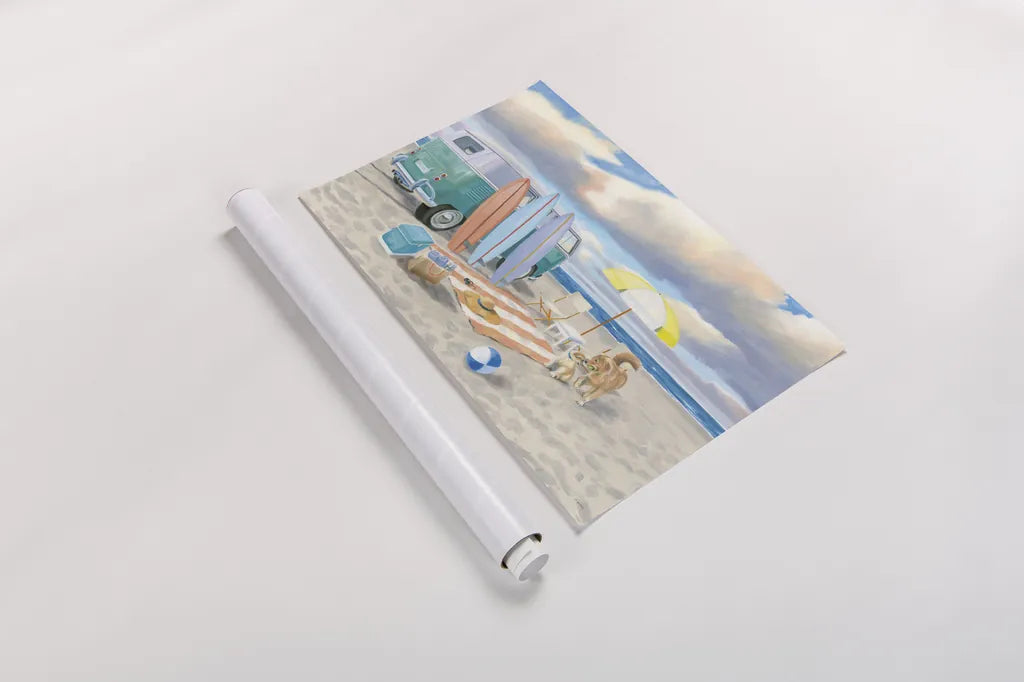 Beach Ride II by James Wiens. shown as a rolled paper print. Available as archival giclee rolled canvas, fine art paper, or poster print. SKU 73132i.