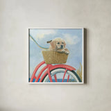 Beach Ride V by James Wiens. Shown in a crisp white glass frame for a clean and minimalist style. Available as an archival giclee rolled canvas, fine art paper, or poster print. SKU 73135a.