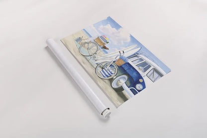 Beach Time I by James Wiens. shown as a rolled paper print. Available as archival giclee rolled canvas, fine art paper, or poster print. SKU 51689i.