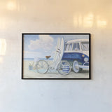 Beach Time I No Baskets by James Wiens. shown as a paper print in a black flame. Available as a archival giclee rolled canvas, fine art paper, or poster print. SKU 51857i.
