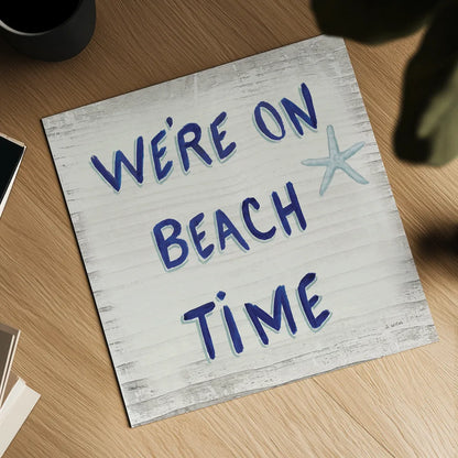 Beach Time VI Sq by James Wiens. Shown as a detailed flat fine art print, highlighting archival giclee quality. Available as an archival giclee rolled canvas, fine art paper, or poster print. SKU 51859a.