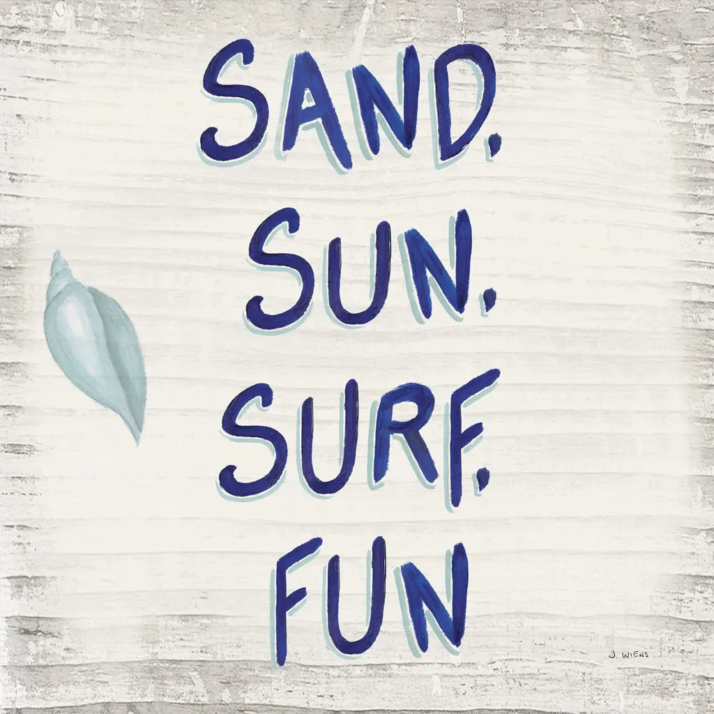 Beach Time VIII Sq by James Wiens. SKU 51860a. Archival Giclee Fine art print for wall decor.