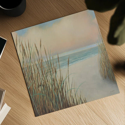 Beach Trail I Sq by James Wiens. Shown as a detailed flat fine art print, highlighting archival giclee quality. Available as an archival giclee rolled canvas, fine art paper, or poster print. SKU 16424a.