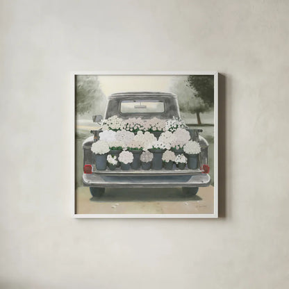Beautiful Country III Gray White Sq by James Wiens. Shown in a crisp white glass frame for a clean and minimalist style. Available as an archival giclee rolled canvas, fine art paper, or poster print. SKU 89391a.
