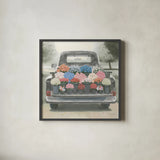 Beautiful Country III Gray White Sq v2 by James Wiens. Shown in a sleek black glass frame for a contemporary gallery look. Available as an archival giclee rolled canvas, fine art paper, or poster print. SKU 101039a.