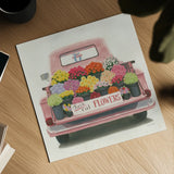 Beautiful Country III Sq Pink by James Wiens. Shown as a detailed flat fine art print, highlighting archival giclee quality. Available as an archival giclee rolled canvas, fine art paper, or poster print. SKU 83535a.