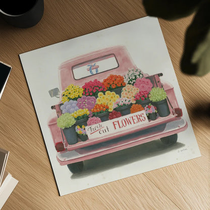 Beautiful Country III Sq Pink by James Wiens. Shown as a detailed flat fine art print, highlighting archival giclee quality. Available as an archival giclee rolled canvas, fine art paper, or poster print. SKU 83535a.