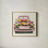 Beautiful Country III Sq Pink by James Wiens. Shown in a natural wood glass frame for a timeless modern aesthetic. Available as an archival giclee rolled canvas, fine art paper, or poster print. SKU 83535a.