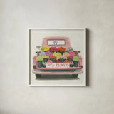Beautiful Country III Sq Pink by James Wiens. Shown in a crisp white glass frame for a clean and minimalist style. Available as an archival giclee rolled canvas, fine art paper, or poster print. SKU 83535a.