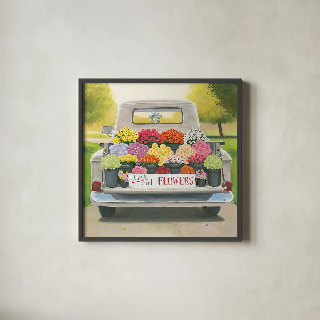 Beautiful Country III Square by James Wiens. Shown in a sleek black glass frame for a contemporary gallery look. Available as an archival giclee rolled canvas, fine art paper, or poster print. SKU 30846a.