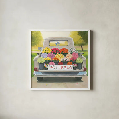 Beautiful Country III Square by James Wiens. Shown in a crisp white glass frame for a clean and minimalist style. Available as an archival giclee rolled canvas, fine art paper, or poster print. SKU 30846a.