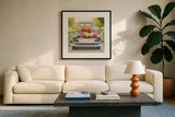 Beautiful Country III Square by James Wiens. Displayed in a glass frame with matte in a clean modern living room. Available as an archival giclee rolled canvas, fine art paper, or poster print. SKU 30846a.