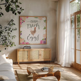 Beautiful Country VIII by James Wiens. Shown in a natural wood frame in a cozy modern living room. Available as an archival giclee rolled canvas, fine art paper, or poster print. SKU 30930a.