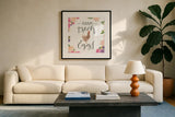 Beautiful Country VIII by James Wiens. Displayed in a glass frame with matte in a clean modern living room. Available as an archival giclee rolled canvas, fine art paper, or poster print. SKU 30930a.