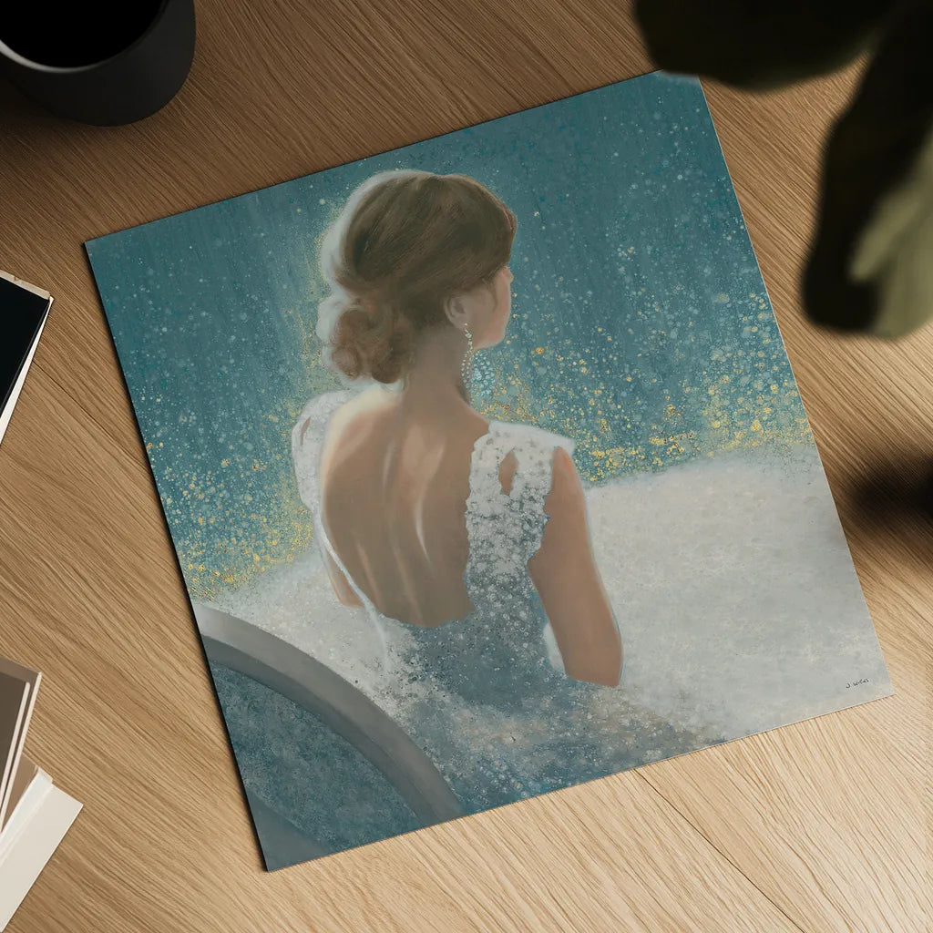 Before the Opera Blue by James Wiens. Shown as a detailed flat fine art print, highlighting archival giclee quality. Available as an archival giclee rolled canvas, fine art paper, or poster print. SKU 22176a.