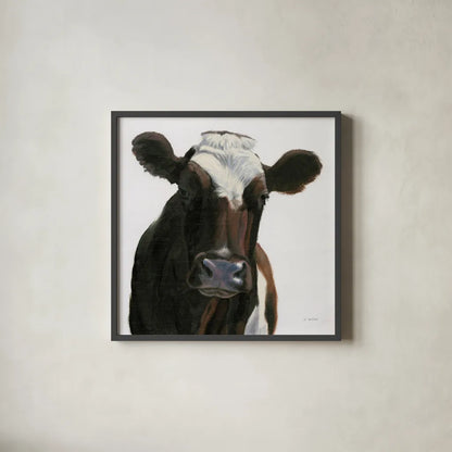 Bessie by James Wiens. Shown in a sleek black glass frame for a contemporary gallery look. Available as an archival giclee rolled canvas, fine art paper, or poster print. SKU 76401a.