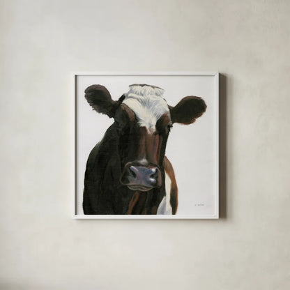 Bessie by James Wiens. Shown in a crisp white glass frame for a clean and minimalist style. Available as an archival giclee rolled canvas, fine art paper, or poster print. SKU 76401a.