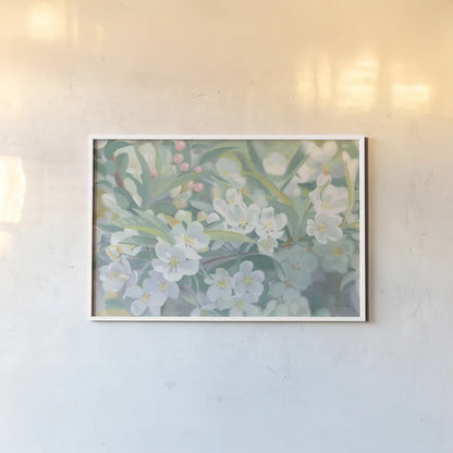 Blossoms Crop by James Wiens. shown as a paper print in a white frame. Available as a archival giclee rolled canvas, fine art paper, or poster print. SKU 77895i.