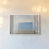 Blue Breeze by James Wiens. shown as a paper print in a white frame. Available as a archival giclee rolled canvas, fine art paper, or poster print. SKU 12190i.