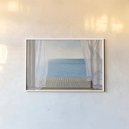 Blue Breeze by James Wiens. shown as a paper print in a white frame. Available as a archival giclee rolled canvas, fine art paper, or poster print. SKU 12190i.