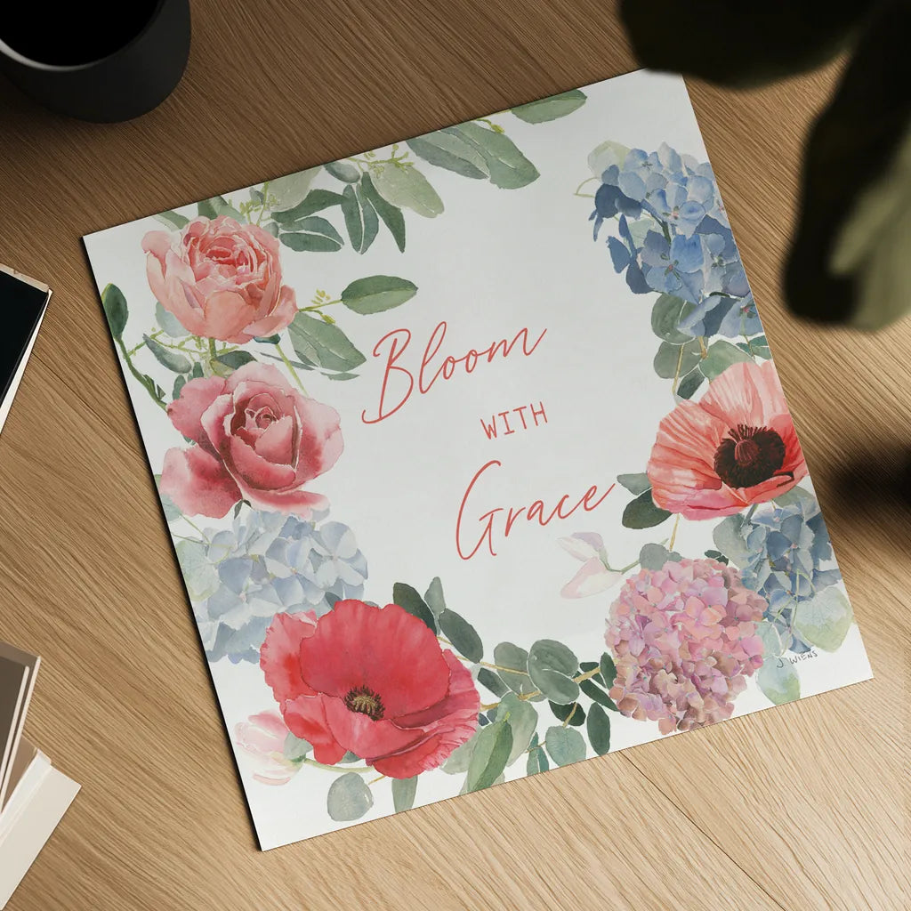 Boho Bouquet  X by James Wiens. Shown as a detailed flat fine art print, highlighting archival giclee quality. Available as an archival giclee rolled canvas, fine art paper, or poster print. SKU 68450a.