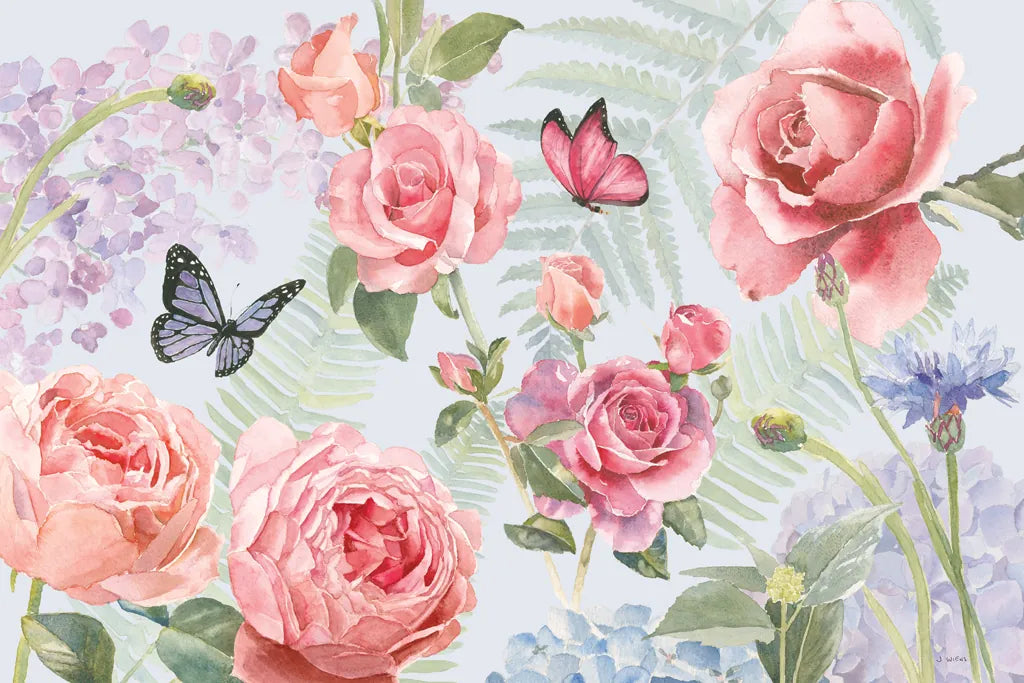 Boho Bouquet I Blue by James Wiens. SKU 62647i. Archival Giclee Fine art print for wall decor.