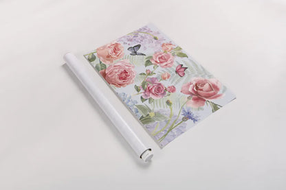 Boho Bouquet I Blue by James Wiens. shown as a rolled paper print. Available as archival giclee rolled canvas, fine art paper, or poster print. SKU 62647i.