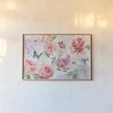 Boho Bouquet I Blue by James Wiens. shown as a paper print in a natural frame. Available as a archival giclee rolled canvas, fine art paper, or poster print. SKU 62647i.