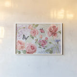 Boho Bouquet I Blue by James Wiens. shown as a paper print in a white frame. Available as a archival giclee rolled canvas, fine art paper, or poster print. SKU 62647i.