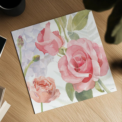 Boho Bouquet III by James Wiens. Shown as a detailed flat fine art print, highlighting archival giclee quality. Available as an archival giclee rolled canvas, fine art paper, or poster print. SKU 62644a.