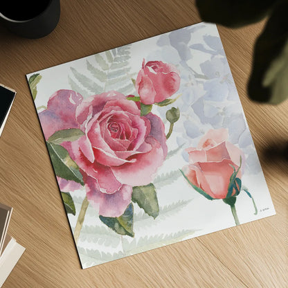 Boho Bouquet V by James Wiens. Shown as a detailed flat fine art print, highlighting archival giclee quality. Available as an archival giclee rolled canvas, fine art paper, or poster print. SKU 62646a.